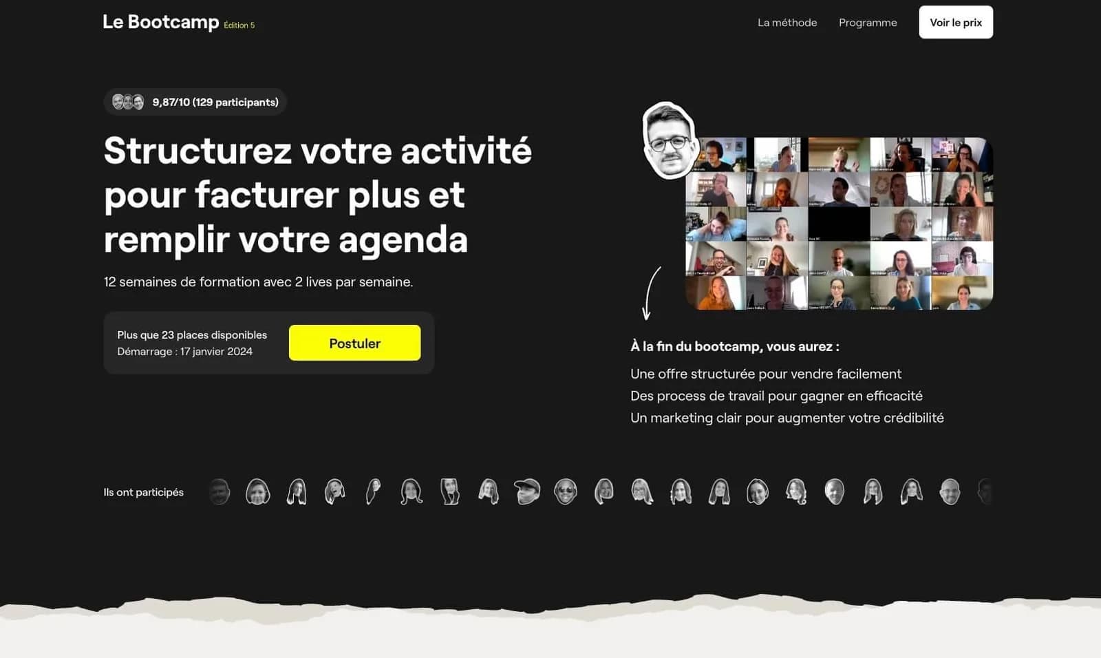 Aperçu de Bootcamp Tribu Indé