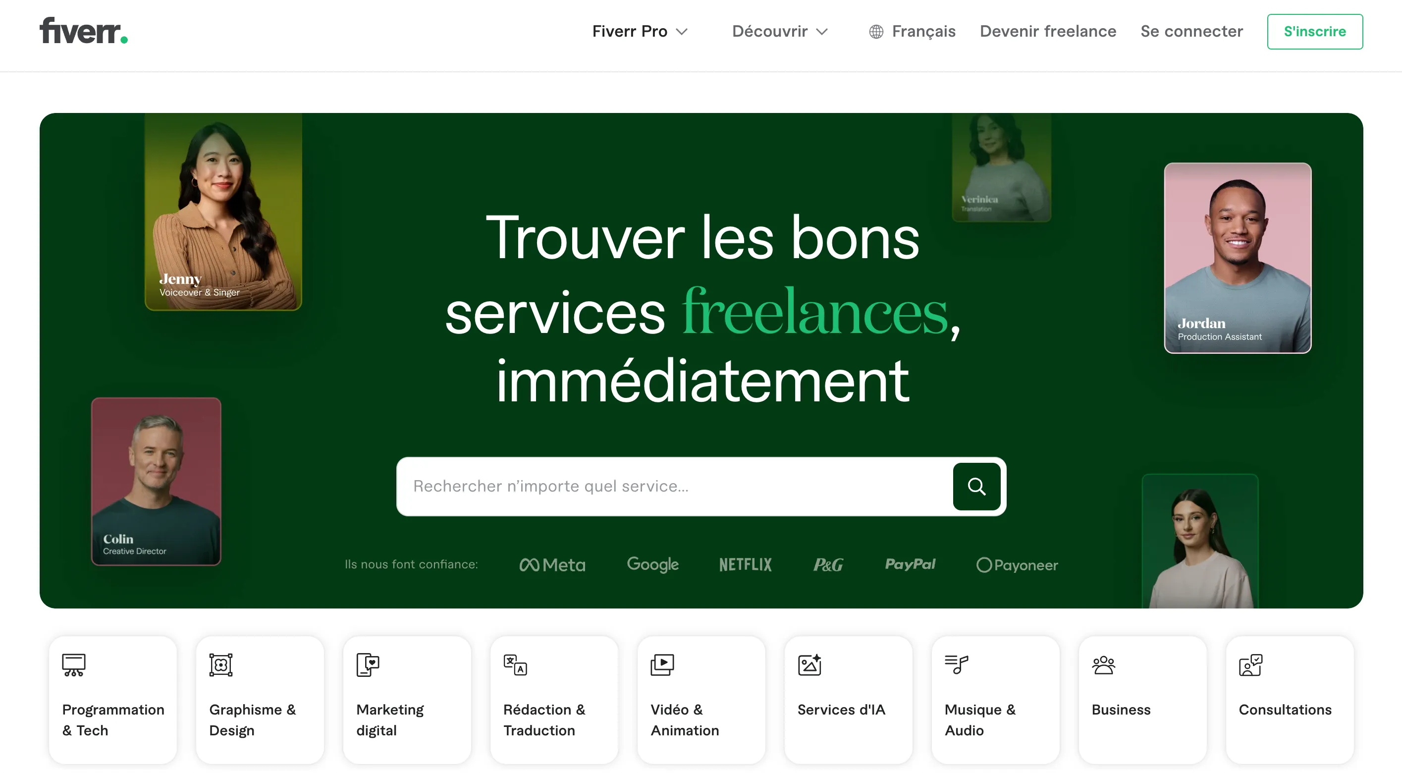 Aperçu de Fiverr
