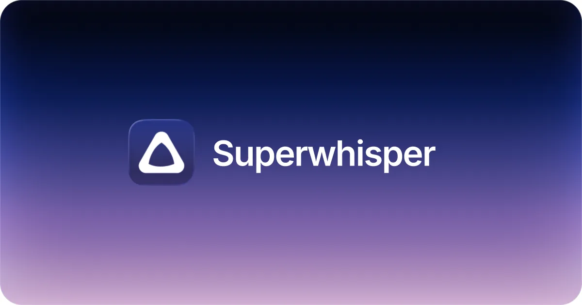 Aperçu de Superwhisper